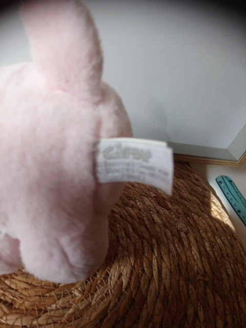 Peluche doudou chien rose blanc 20 cm Gipsy état neuf + cadeau 4
