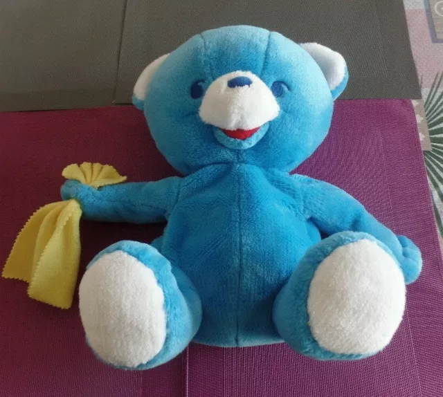 A1G / peluche doudou ours bleu range-pyjama NESTLE