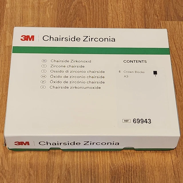 CEREC 3M ESPE/ Chairside Zirconia - 5 Crown Blocks A3 - REF 69943