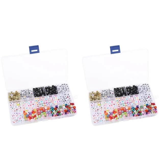 assorted beads 2x Armband Machen Kit Schlüsselanhänger Cube Perlen Verschiedene