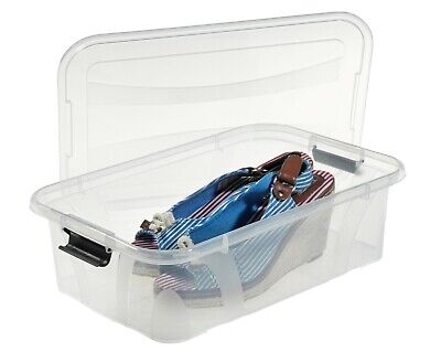 1 Stück Aufbewahrungsbox Mit Deckel Aus Kunststoff 7-80L Transparent DE STOCK 