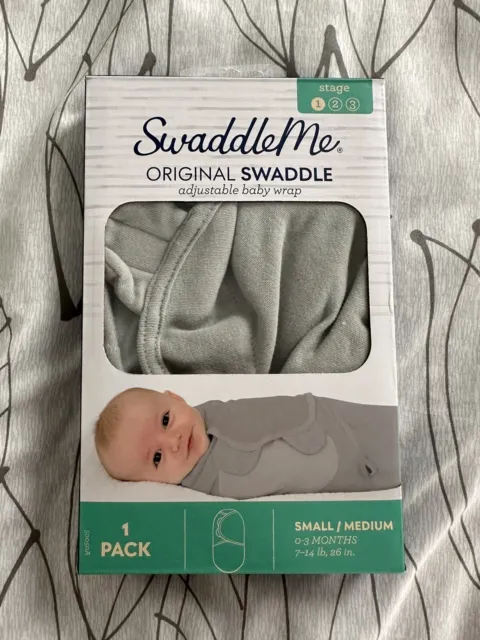 Swaddle Me Original Swaddle, Adjustable Baby Wrap, Size Small Medium, Stage 1