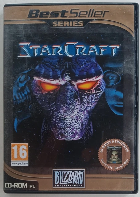 Jeu PC Starcraft + Extension Broodwar - Version FR Avec Notice - Bon état (PEGI 16)