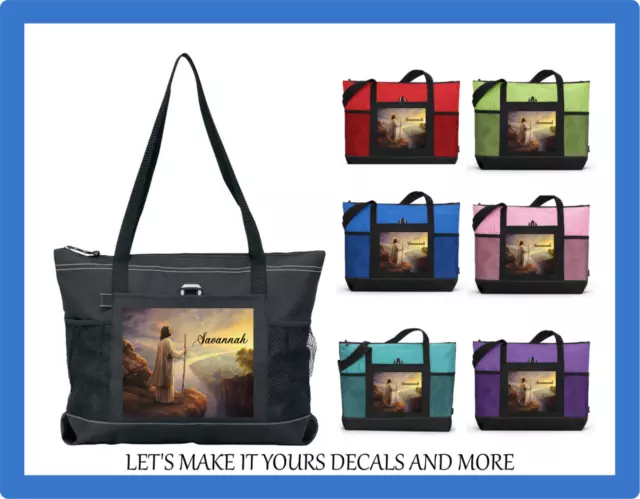 JESUS ON THE Hill Sunset Religious Custom Tote Purse Gift Bag ...