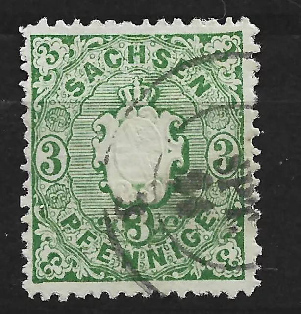 Briefmarken Altdeutschland Sachsen 1863  Mi.Nr. 14 Staatswappen