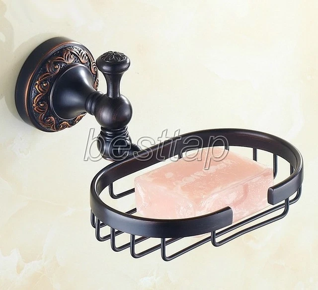 Black Oil Rubbed Bronze Wall Mounted Soap Dish Holder Bathroom Accessory sba469