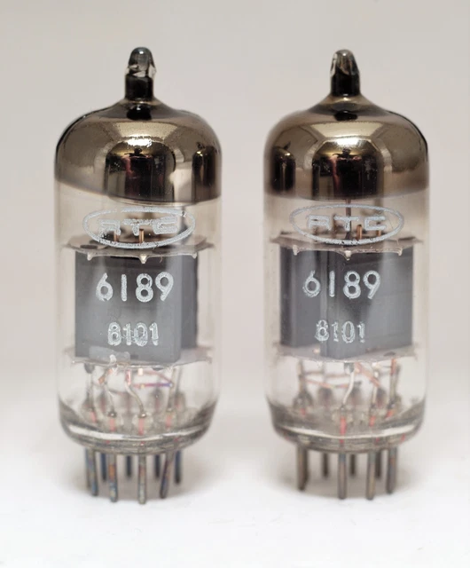 RARE 2x CV4003 RTC Mullard Boxing Flat 6189 M8136 12au7wa ECC82 Mica Fenge TUBES