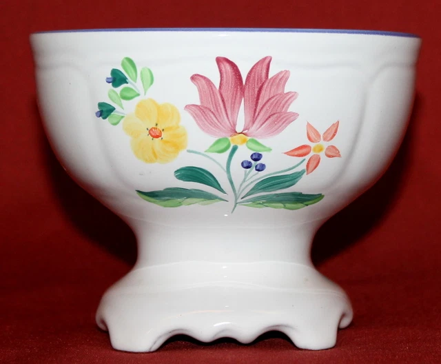 Vintage Hungarian Hand Painted Glazed Redware Pottery Bowl