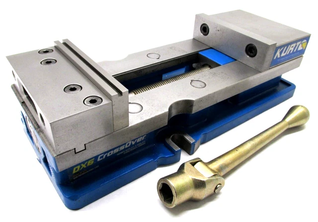 NICE! KURT ANGLOCK CROSSOVER 6" MILLING MACHINE VISE w/ JAWS & HANDLE - #DX6