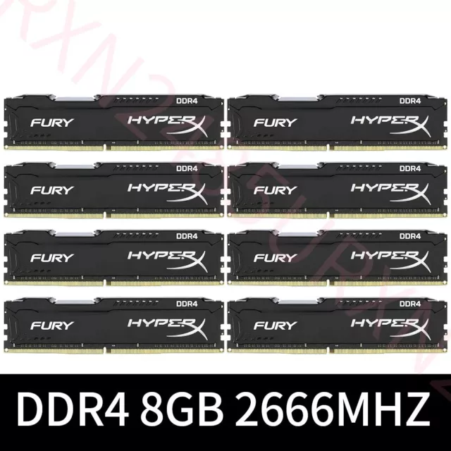Pour HyperX Fury 64Go 32Go 16Go 8Go DDR4 2666MHz PC4-21300 CL16 bureau RAM  FR 3