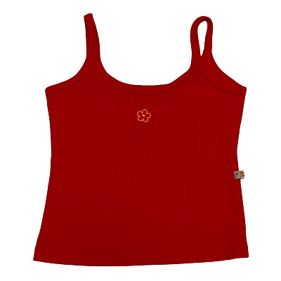 Maglia Top Canotta T Shirt Bambina Puc 78876950 000171 Cotone Rosso Originale Pe