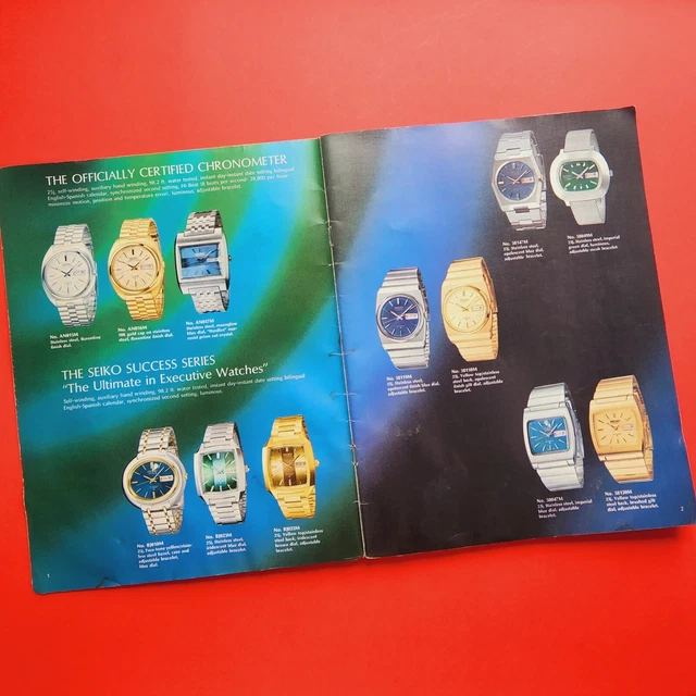 SEIKO WATCH CATALOGUE 1972 Brochure Vintage Pogue Bellmatic Chronograph
