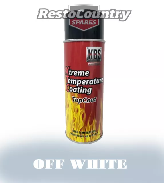 KBS Xtreme Temp Coating Spray 340g OFF WHITE High Heat Resistant 260°C - 812°C