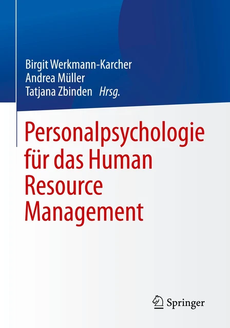 Birgit Werkmann-Karcher Personalpsychologie für das Human Resource Management