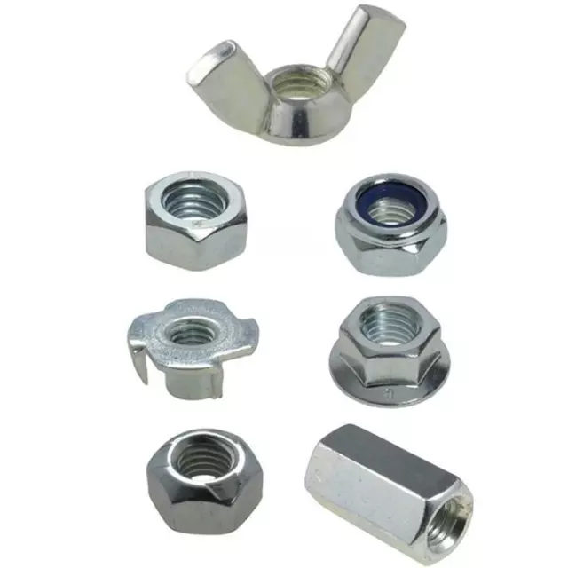 M10 (10mm) x 1.50 pitch NUTS Metric Coarse Zinc Plated