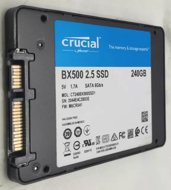 240GB Crucial CT240BX500SSD1 BX500 7 mm 2,5 Zoll SATA SSD Solid State Laufwerk