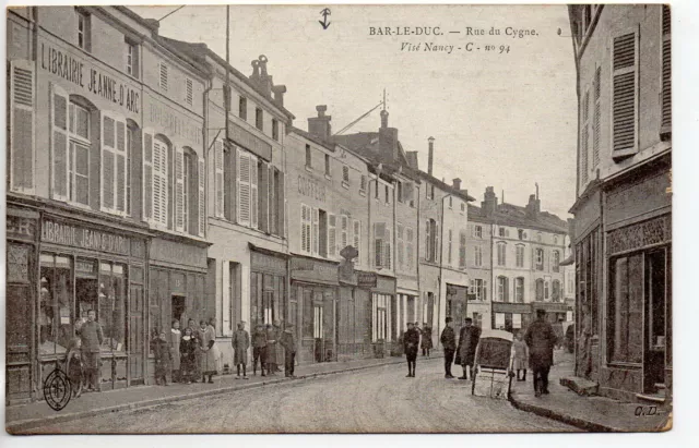 BAR LE DUC - Meuse - CPA 55 - Librairie Jeanne d' Arc rue du Cygne