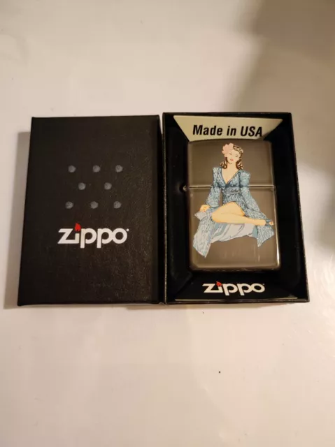 Zippo 214260 Pin Up Lady Lighter Case - No Inside Guts Insert