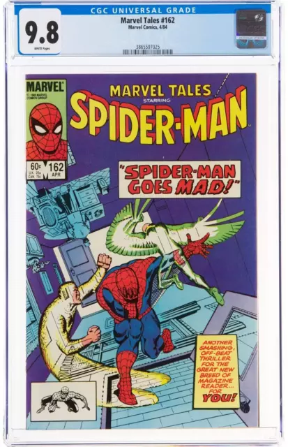 Marvel Tales #162 CGC 9.8 NM/MT White Pages Amazing Spider-Man #24 1984 Avengers