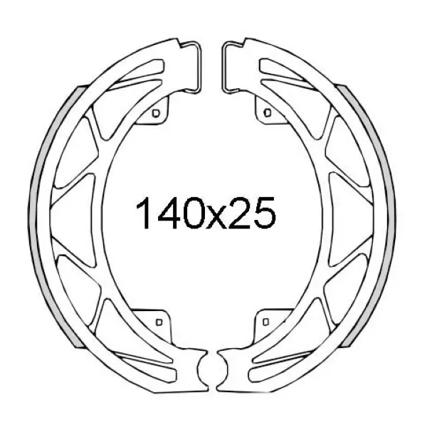 Ganasce freno posteriori PIAGGIO 50 LIBERTY 4T PTT (DEU) 2011 2012 RMS 225120560