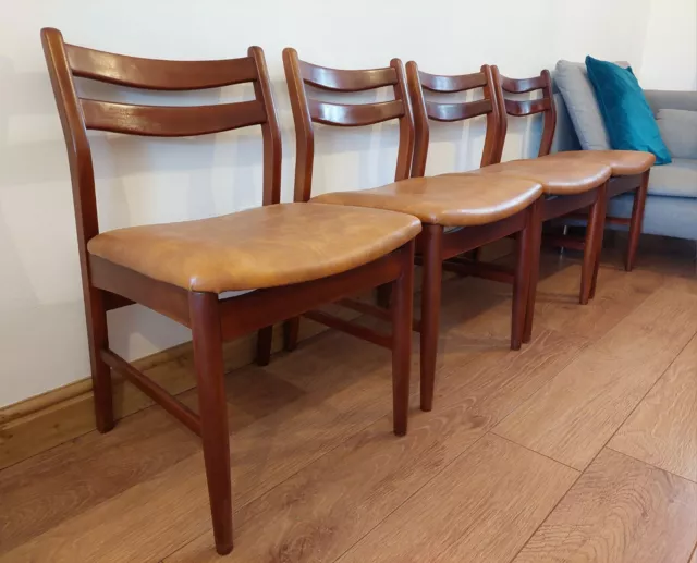 Mid Century Jentique Teak Dining Chairs x 4