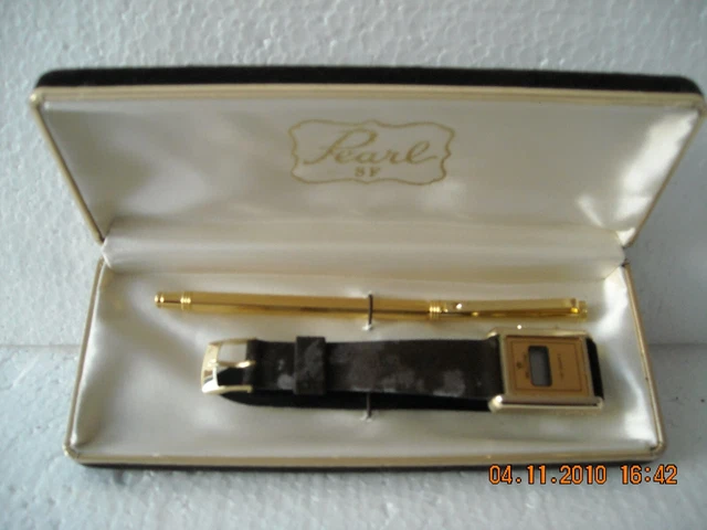 Parure Lusso 2 Pz Marrone Dorati Couvette "Pearl" Anni '80