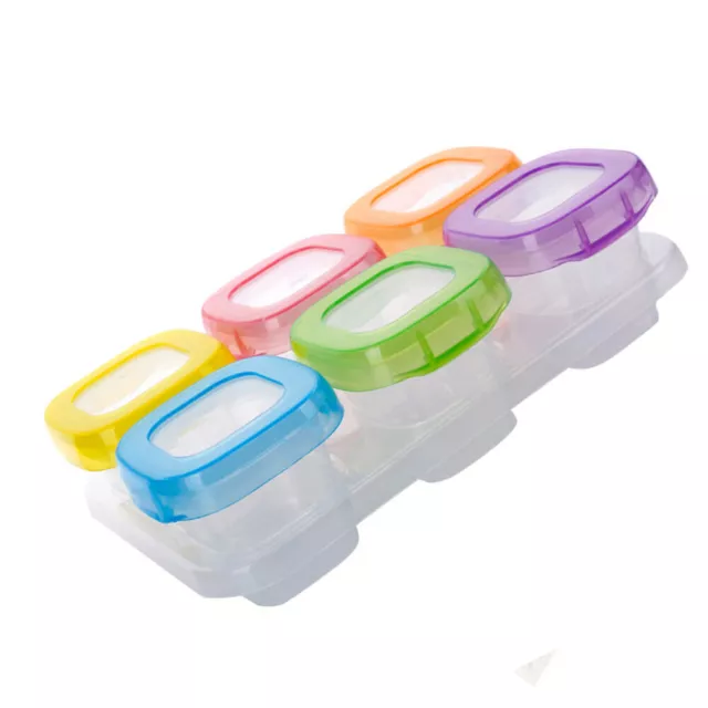 6 Pcs Baby Food Storage Containers with Lids Toilet Covers Portable