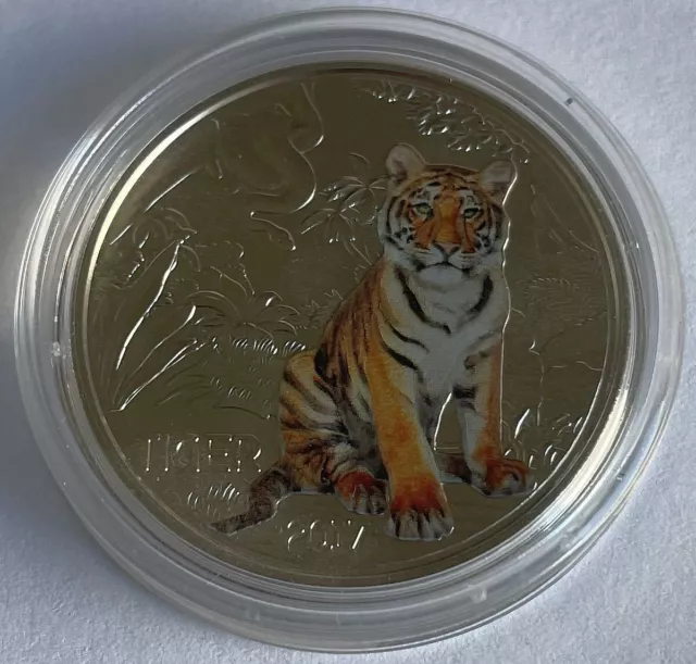 3 Euro / Taler Österreich Gedenkmünze "Tiger" hgh Tier Taler Serie