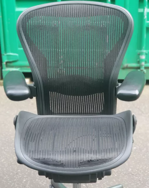 Herman Miller Aeron VOLL BELADEN Größe B Lendenwirbel Büro *SIEHE BESCHREIBUNG* #07