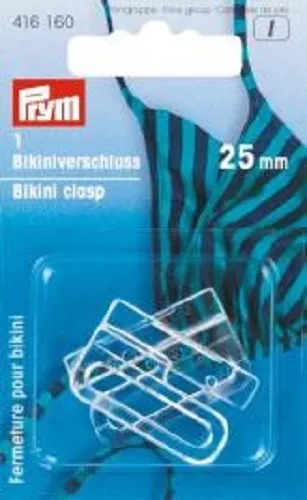 Prym 1 Cierre de Bikini 25MM Plástico Transparente 416160