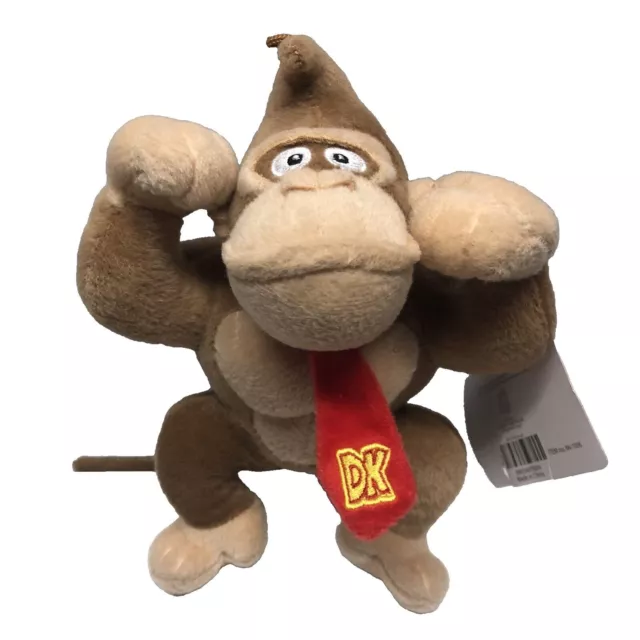 Donkey Kong Plush 8" Super Mario Brothers Bros. Stuffed Animal Toy With Tag