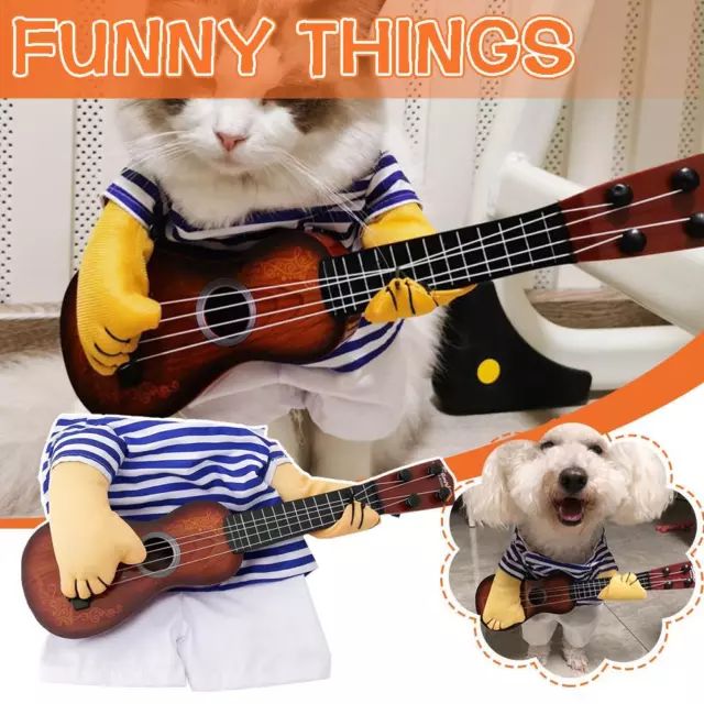 Pet Funny Guitar Costume Outfit For Dog Cat Pet Accessories Hot E2 X1H1