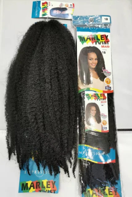 UK: 1 Impression Afro Kinky Bulk Hair. Marley Twist Braid. Effortless Braiding