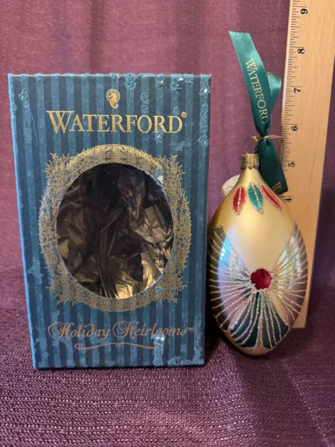 WATERFORD - 4" Glass Ornament "1998 Dated Egg" Limited Edition