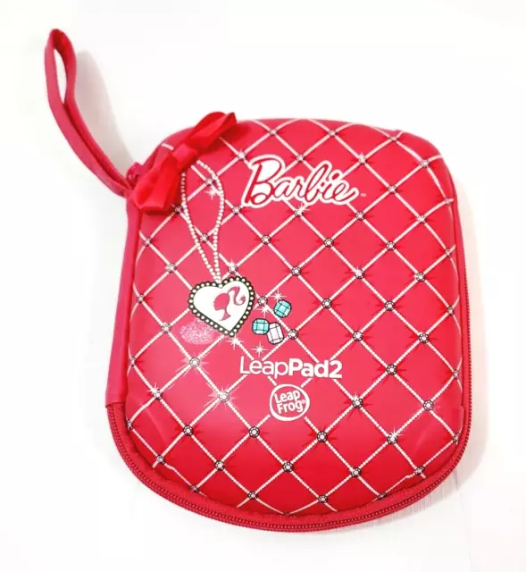 LeapFrog LeapPad 2 Barbie Case Hard Shell Travel Case Pink EUC