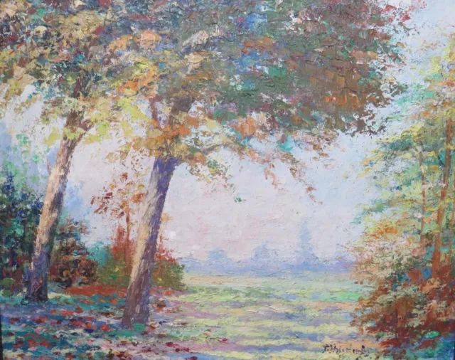 Stunning Large French Impressionist Impasto Oil Signed Circa 1900 Fauvist