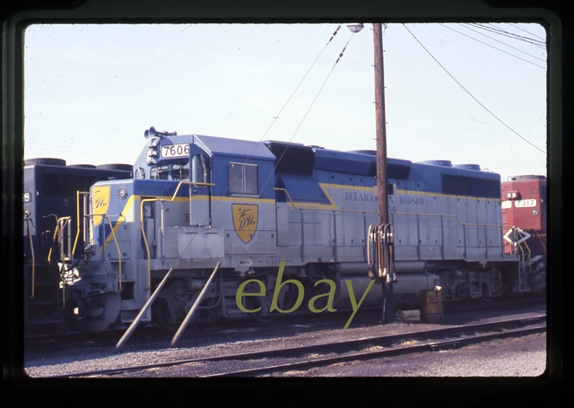 Orig Slide Delaware & Hudson D&H #7606 GP39-2 1976