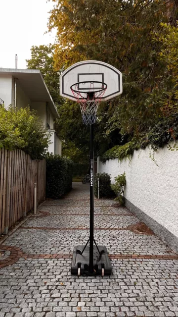 Basketballkorb mit Ständer, höhenverstellbar, outdoor, (Hudora, 260cm, schwarz)