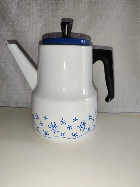 ANCIENNE CAFETIERE EMAILLEE Décor De ROSES & PENSEES ENAMEL COLLECTION Deco D Imgx1200 1779