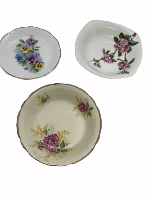 Alfred Meakin Floral Plate Midwinter Sutherland Fine Bone China Bowls Small Gold