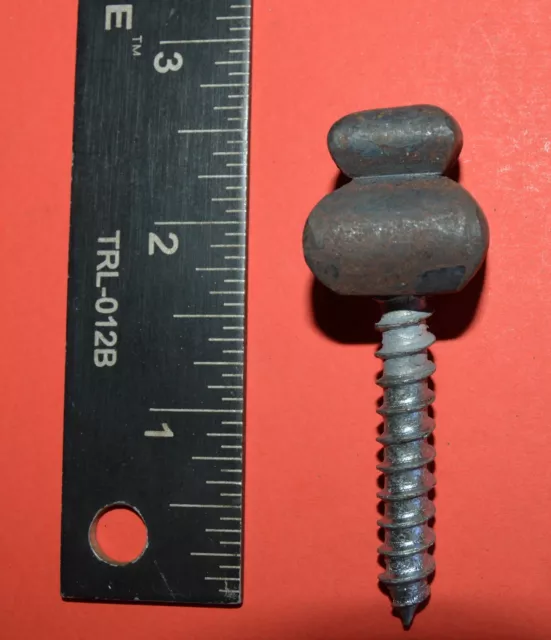 Decorative Wood Screw, Wrought Iron, Medium Stacked Square by Blacksmiths USA