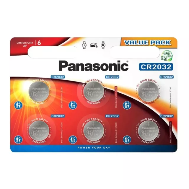 Panasonic CR2032 3V Battery 2032 Batteries Lithium Coin Cell Car Key Fobs Toys