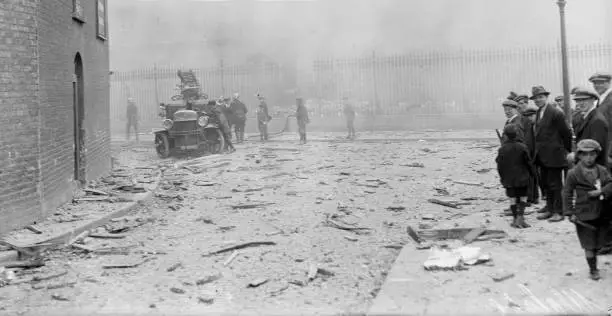 1922 Debris On The Streets Of Dublin During The Siege Ireland Old Photo