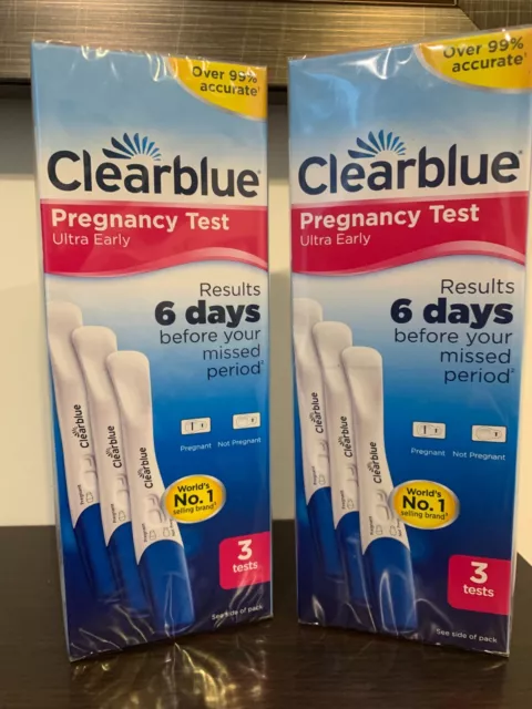 Clearblue Pregnancy Test Ultra Early; 2 packs x 3 Tests = 6 Tests