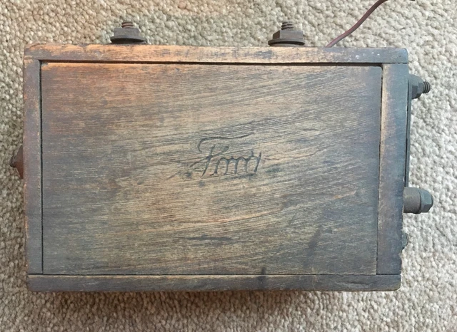 Original Antique Ford Model T Ignition Coil * Wood * Untested