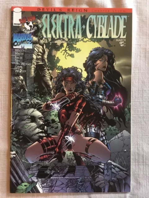 Devil's Reign #7 Elktra Cyblade Marvel & Image Comics 1997 Vf- (7.5)