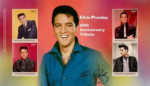 Antigua & Barbuda 2017 - Elvis Presley 40th Anniversary Tribute, Part A - MNH