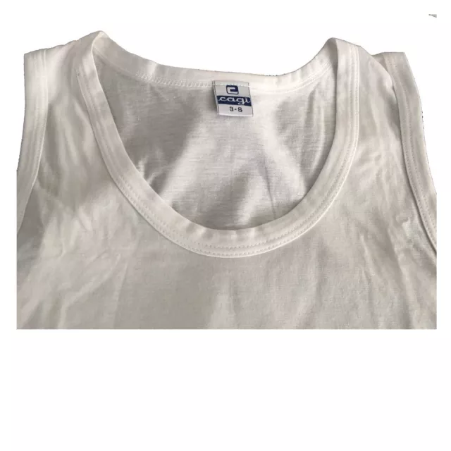 CAGI Rower Wide Shoulder Man White Mod. 1106 100% Cotton 3