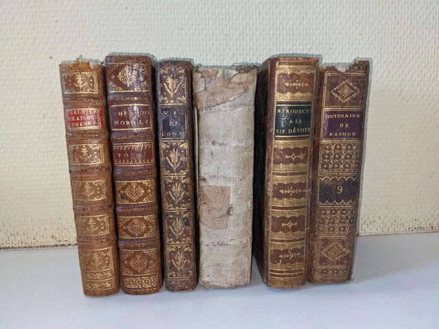 LIVRE ANCIEN-1 LOT de 5 livres religiosa 18ème + Concile de Trente