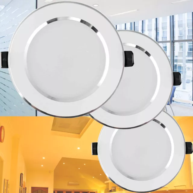 Dimmable LED Panel Ceiling Light Downlight Recessed 3W 5W 7W 9W 12W 15W 18W Lamp